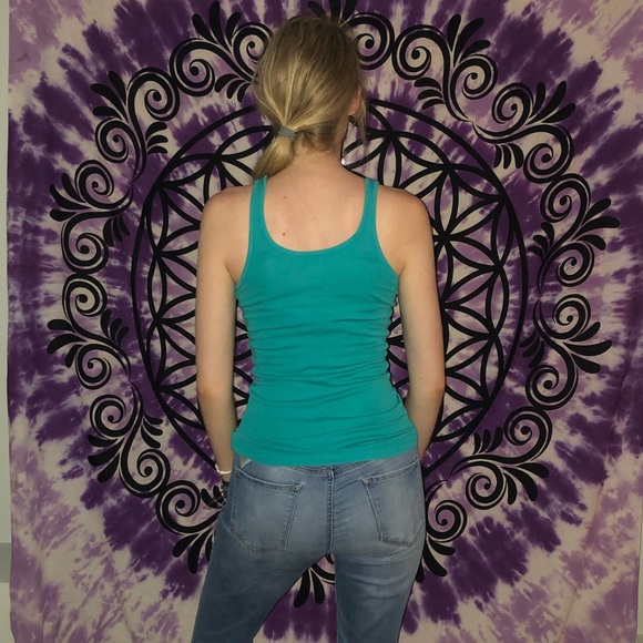 Old Navy turquoise TAMI tank top - Picture 2 of 5